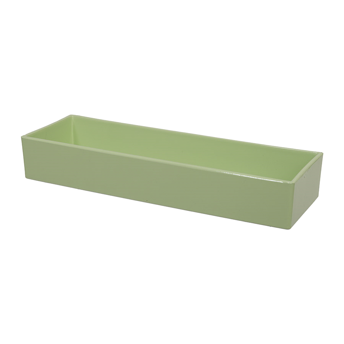 VASSOIO VERDE PLASTICA 32x10,5x5cm 