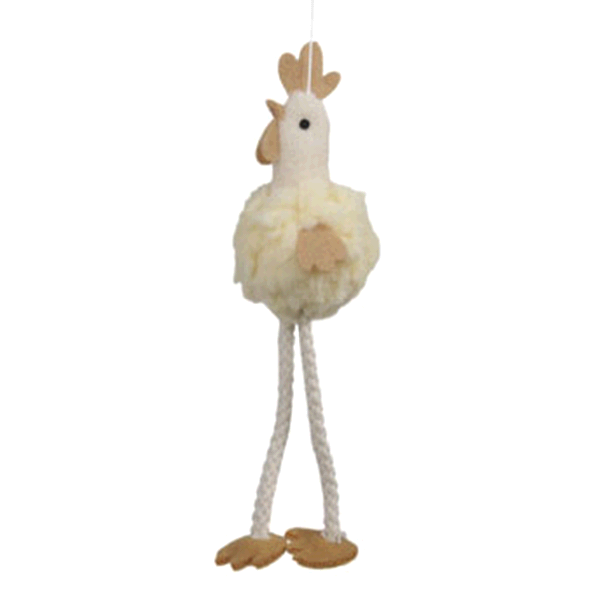 GALLO GIALLO IN TESSUTO DA APPENDERE h.17cm x4pz 