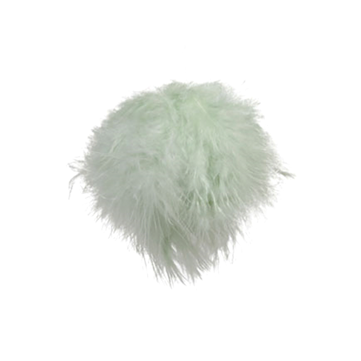 PALLA DI PIUME VERDE DA APPENDERE @8cm x6pz 
