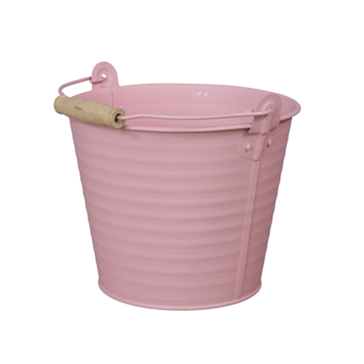 SECCHIO METALLO ROSA CON MANICO @20x16cm 