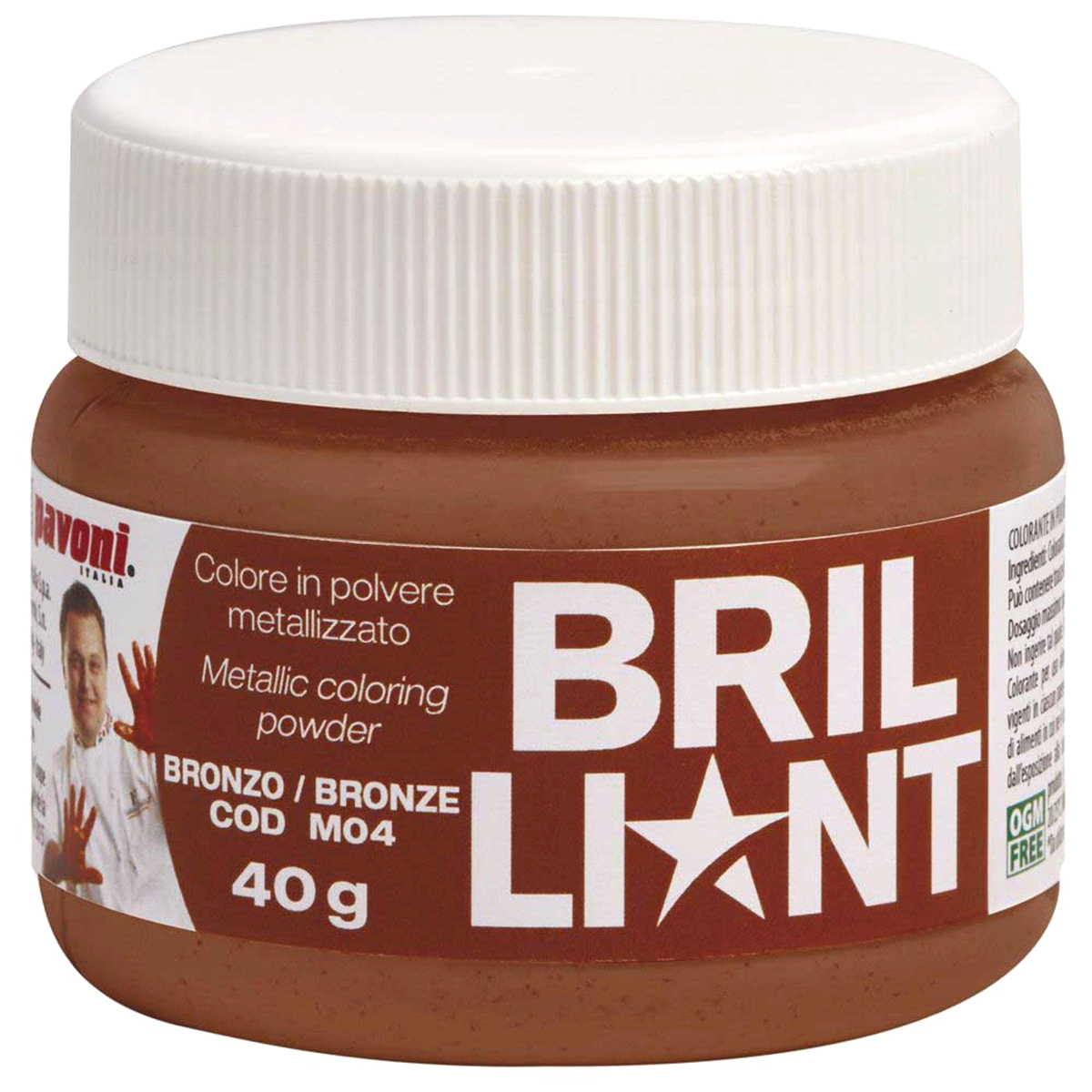 Descrizione articolo in fatturazione: COLORE POLV. METAL BRONZO 40gr(M04) ... 
