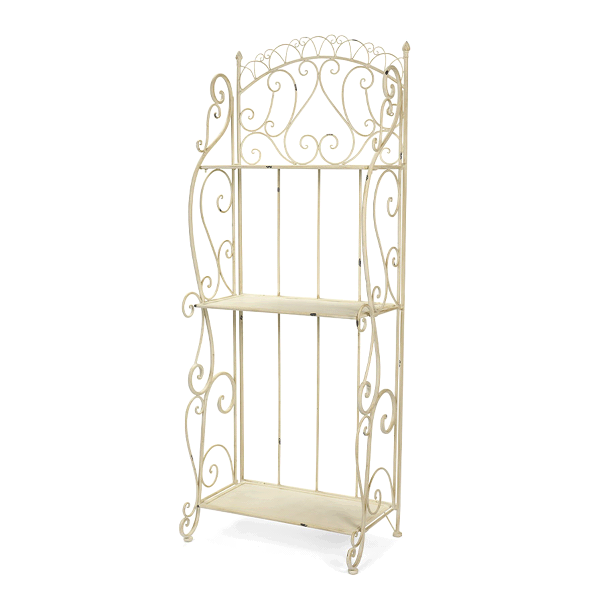 SCAFFALE CREMA METALLO 62x42x163cm 