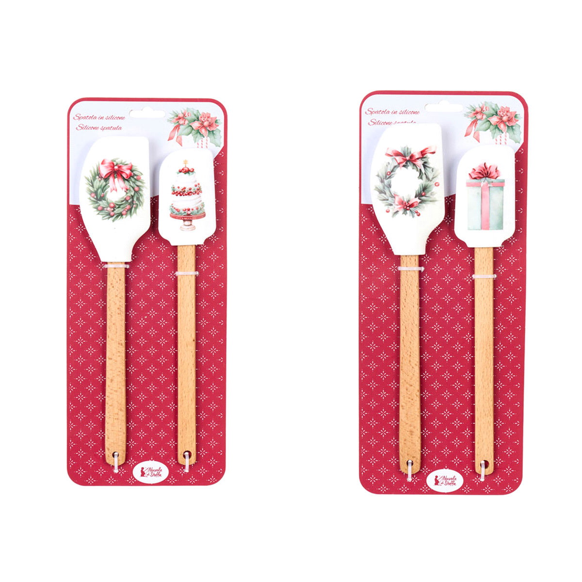 SET 2 SPATOLE STORIA ASSORTITE SILICONE 26/29 cm 