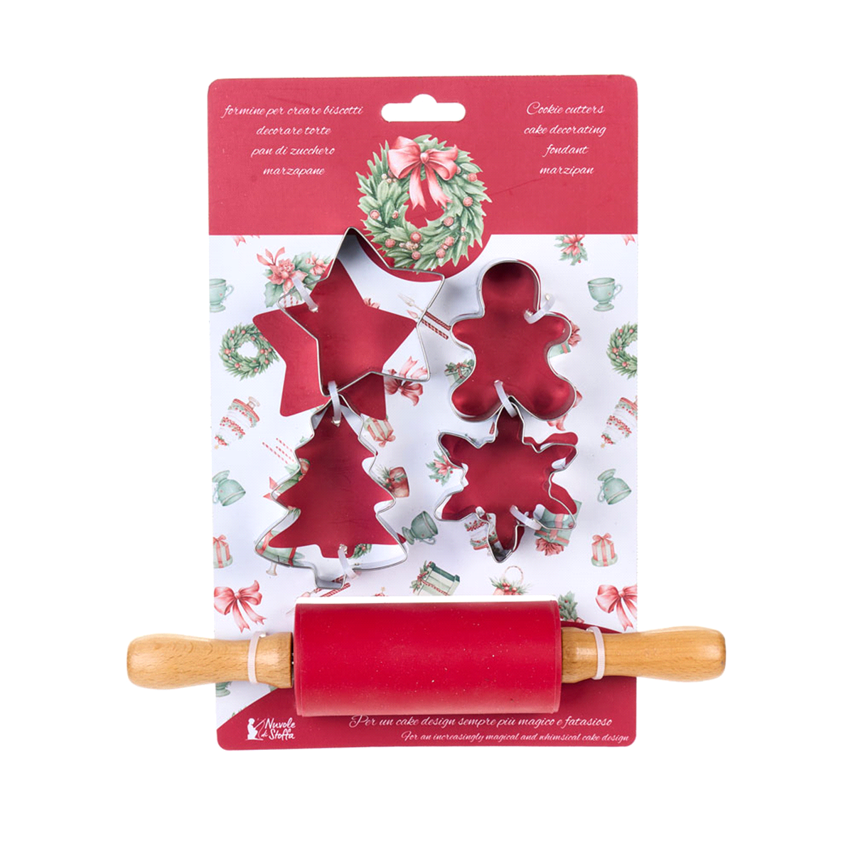 SET 5 STAMPINI/ MATTARELLO SILICONE 