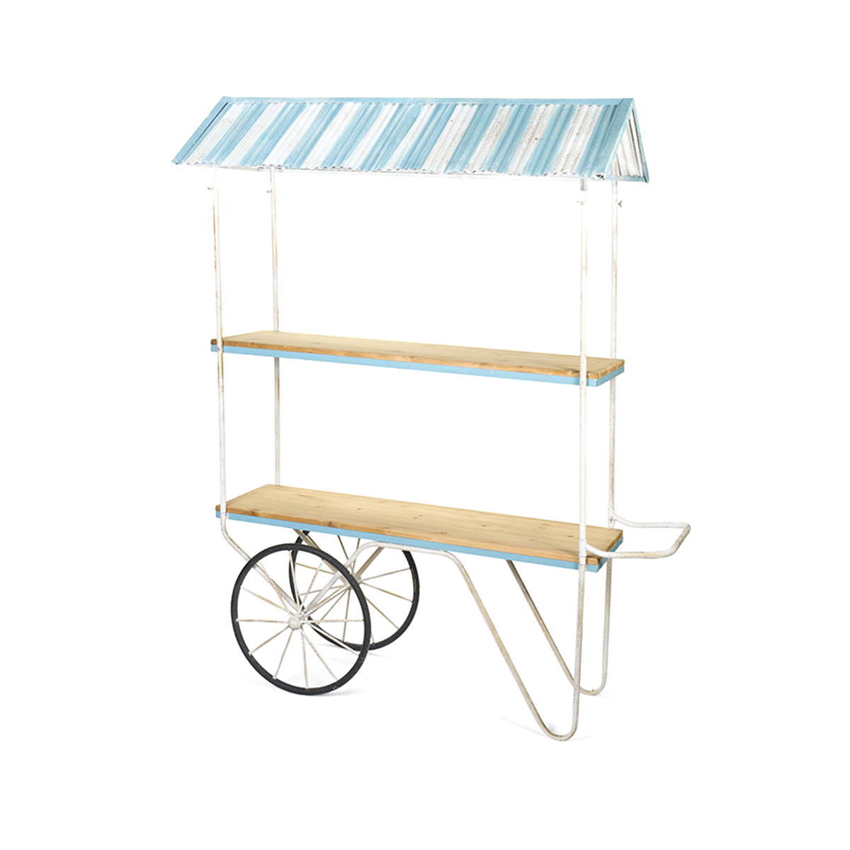 CARRETTO METALLO CON TENDINA 165x63x h.214 