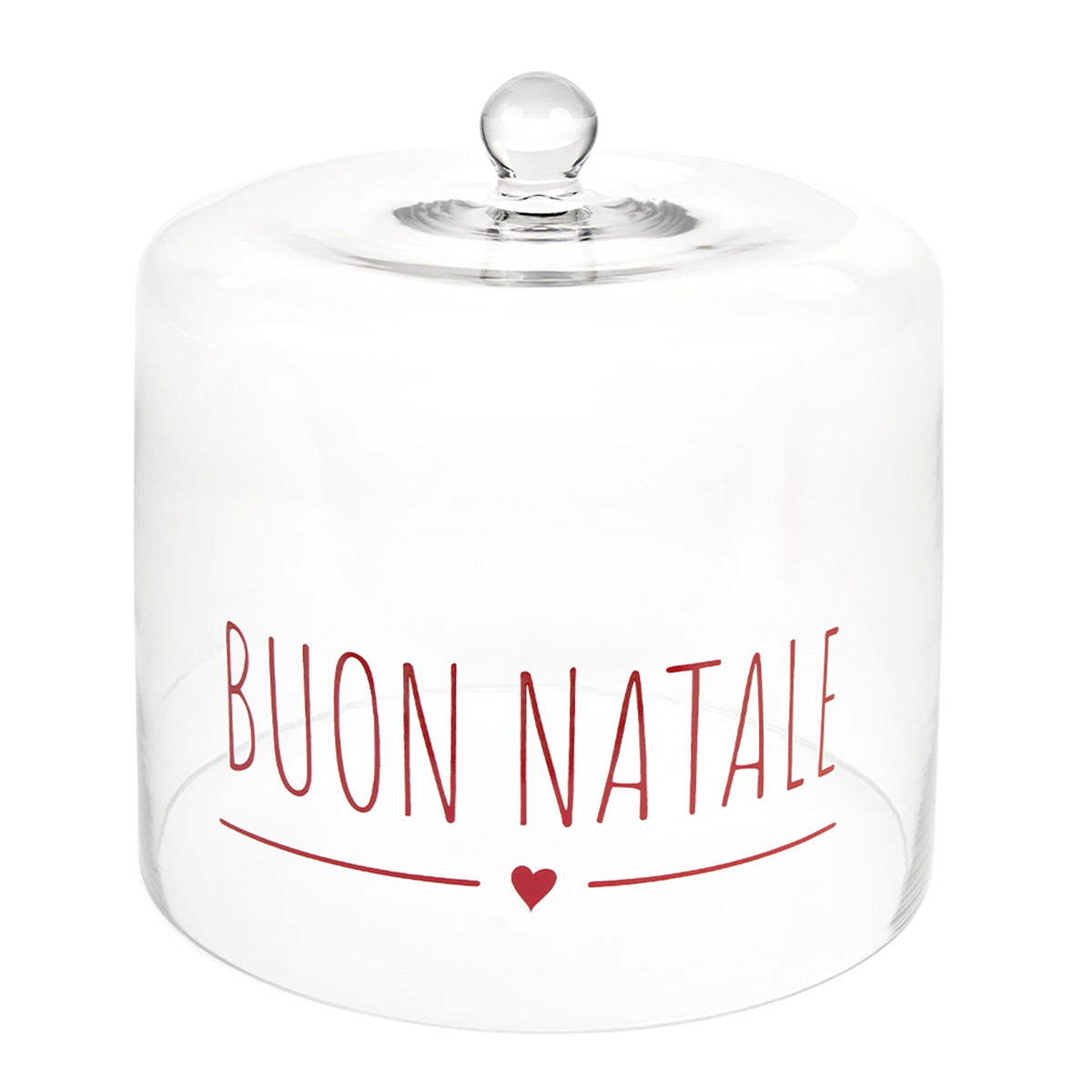 Campana in vetro trasparente con scritta "Buon Natale" della linea My Home Christmas Edition con scatola. Dimensioni: 28,5x h.29cm. 