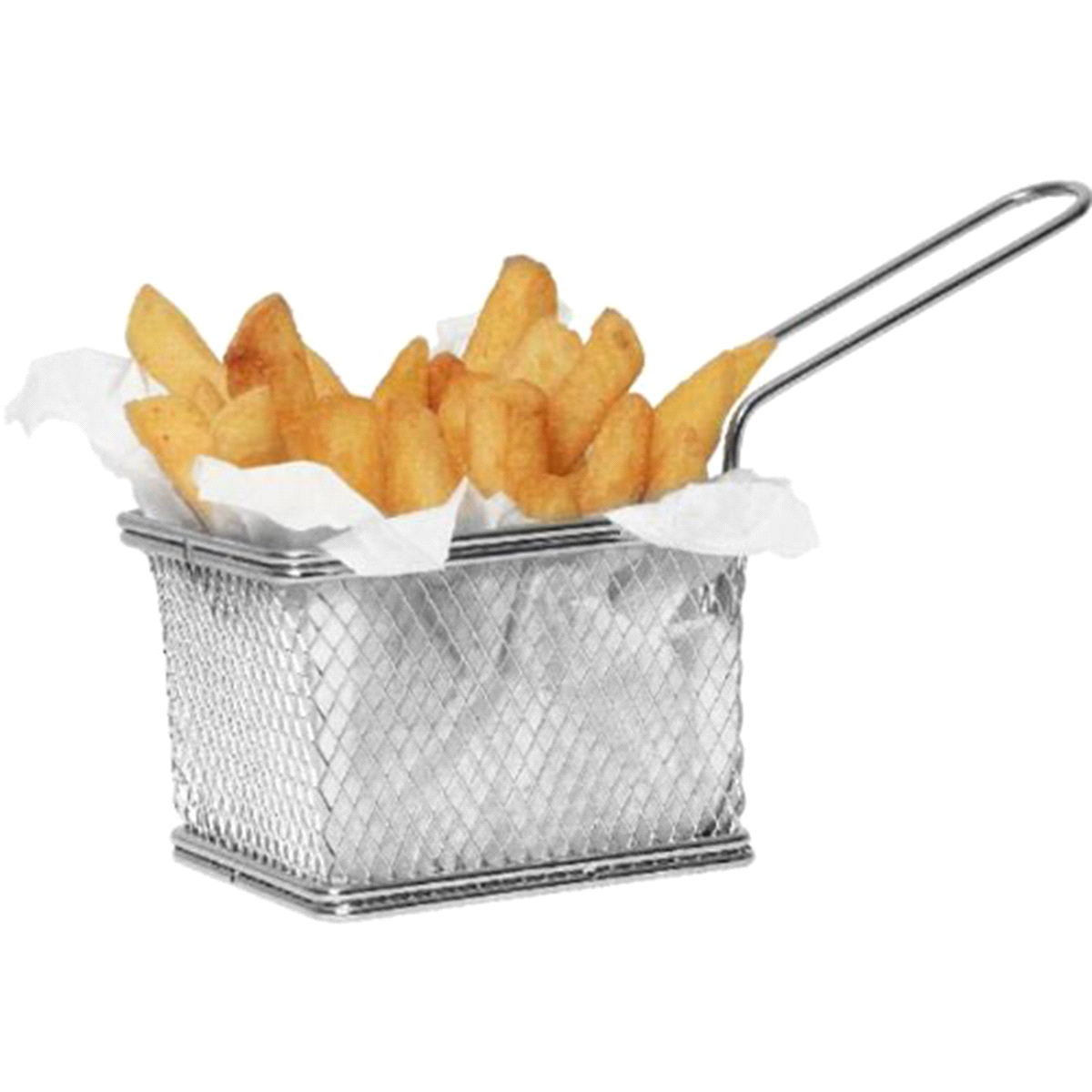Descrizione articolo in fatturazione: CESTINO PORTAFRITTO METALLO 11x8 ... 