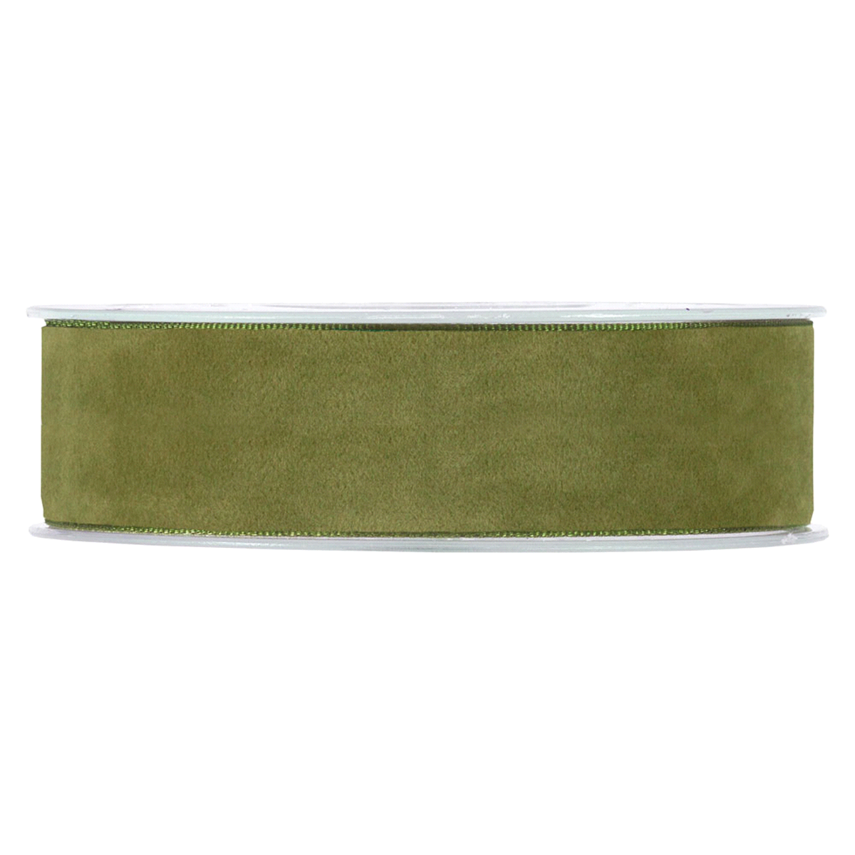 VELVET RIBBON VERDE OLIVA 25mmx9mt 