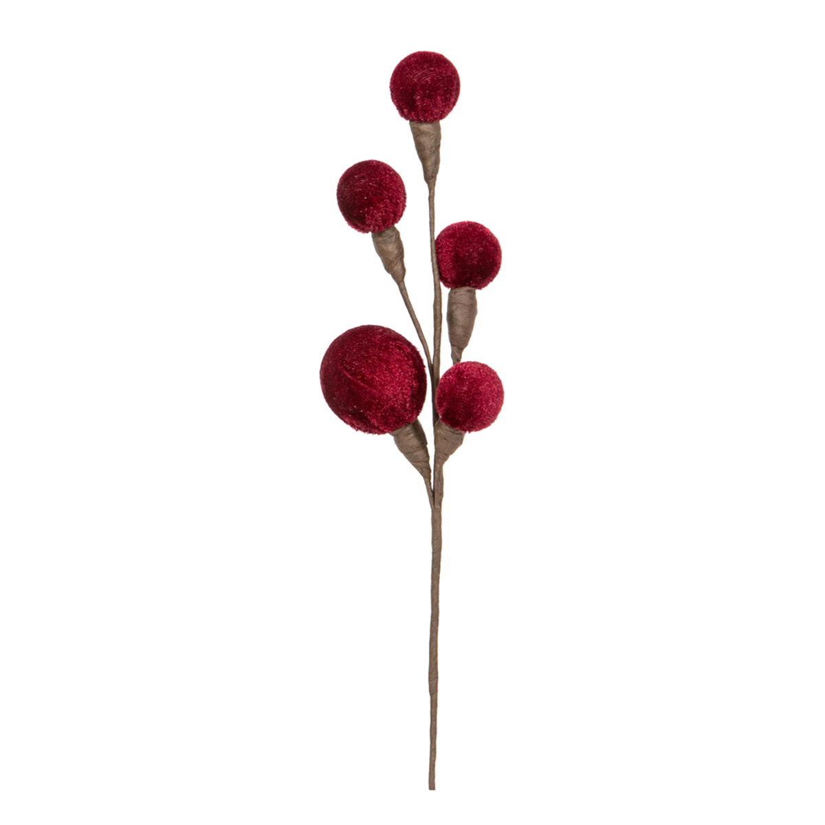 PICK BACCHE VELLUTO BORDEAUX h.30cm 