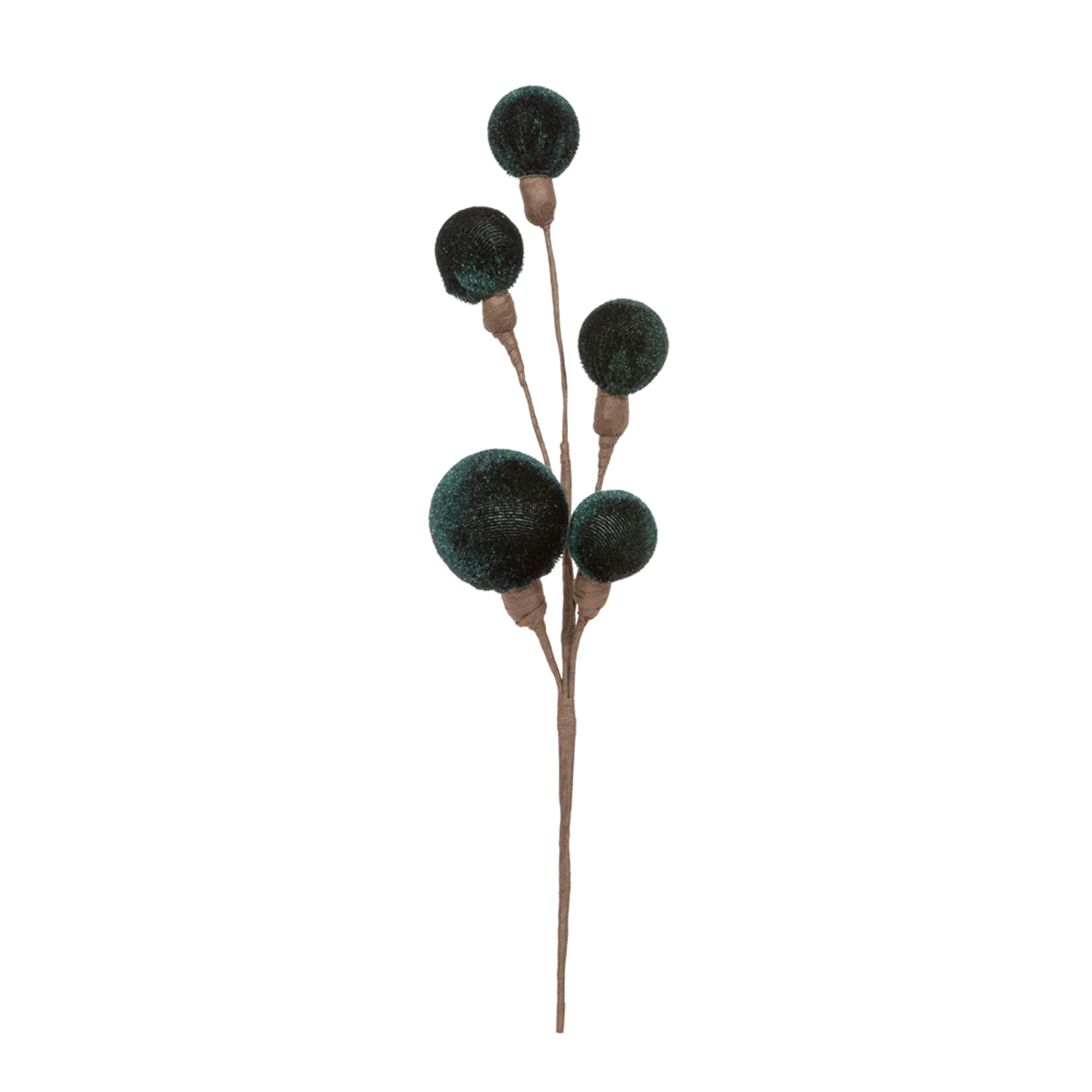 PICK BACCHE VELLUTO VERDE SCUROh30cm 