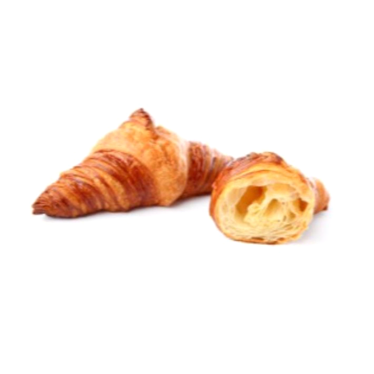 Il classico croissant con tanto soffice burro e una sfoglia dorata e croccante per cominciare la giornata con il gusto giusto. Sfoglia dorata e regolare 24% burro. Grande alveolatura.  Volume generoso.
Peso: 60 gr.
Tempi di cottura: 18-20 min - 170°C
 