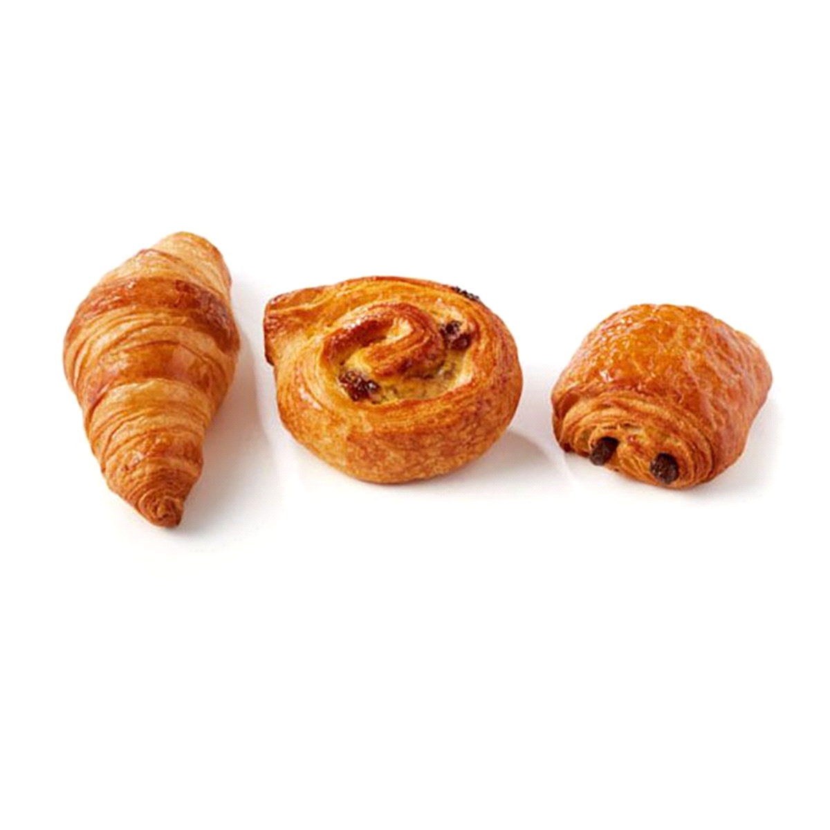 Mix mini Harmonie (croissant, girella, fagottino). Ricetta mélange burro e margarina. Grande alveolatura e volume molto generoso.Note fresche di latte.
Peso: 25/30 gr.
Tempi di cottura: 18-20 min - 160°C
 