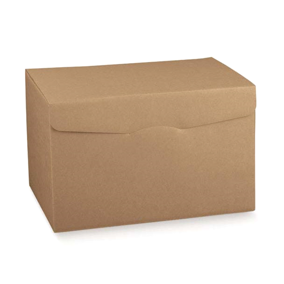 Scatola in cartone accoppiato per confezionare prodotti enogastronomici vari, oggetti, abbigliamento, archivio. Nei tre formati più grandi viene fornita con 2 pezzi di cartone da utilizzare come rinforzo per il fondo della scatola.
 