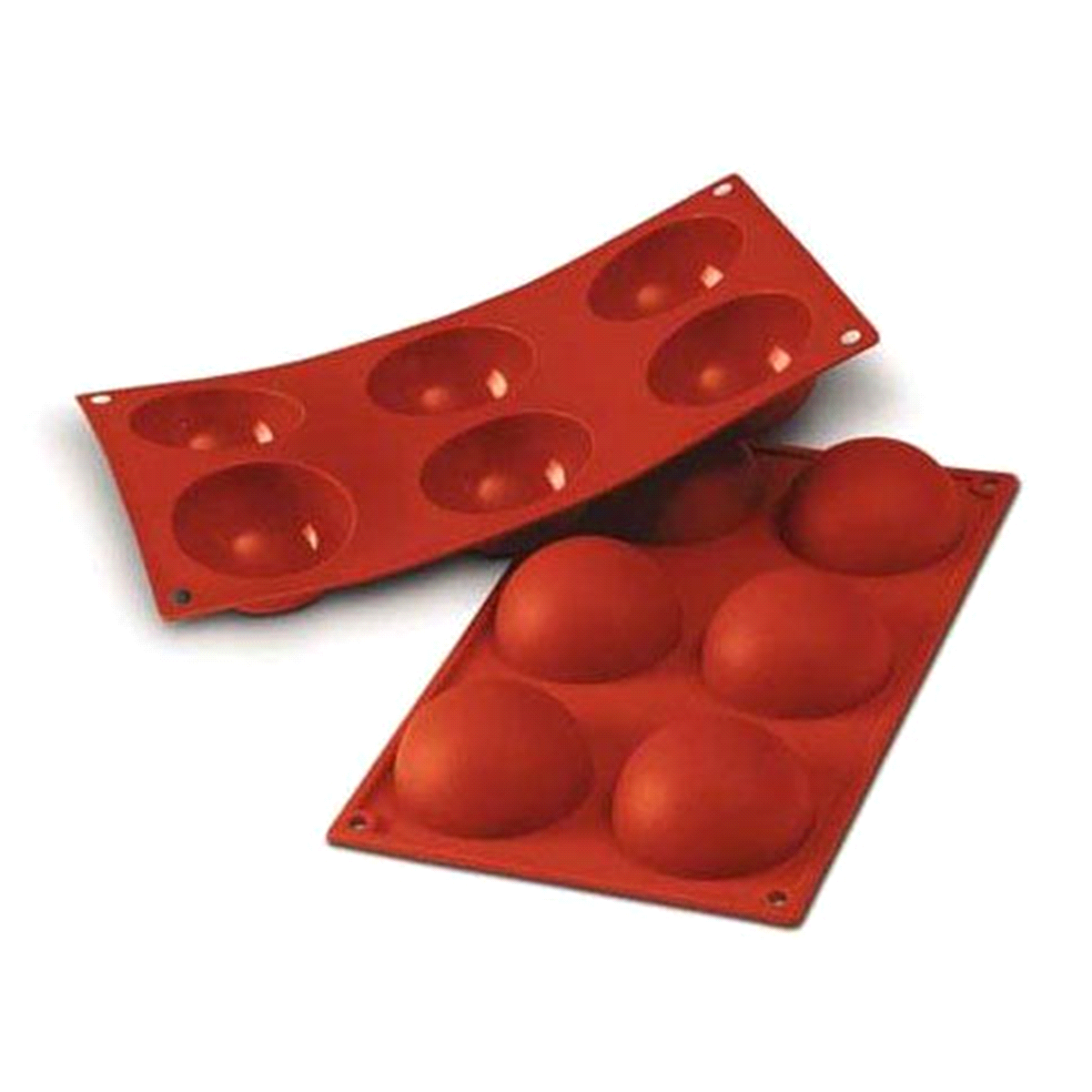 Stampo dimensioni: Ø 60mm x h30 mm - Cavity: 6 /Vol. Cavity: 60ml. Utilizzabile in forno / microonde - Utilizzabile in congelatore / abbattitore - Lavabili in lavastoviglie 