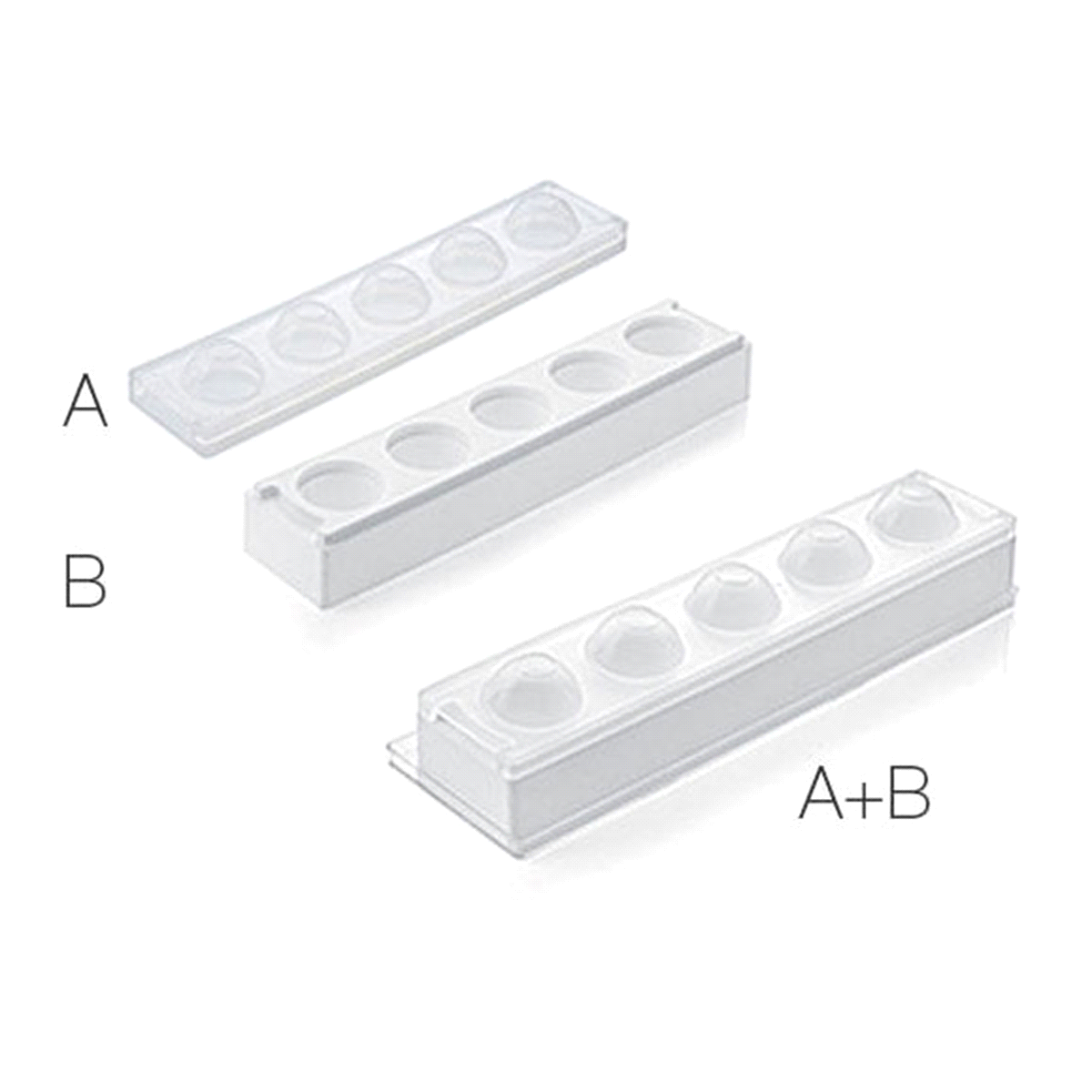 Lo stampo in silicone che permette di creare dei dessert al piatto o delle eleganti monoporzioni, a forma di uovo. 