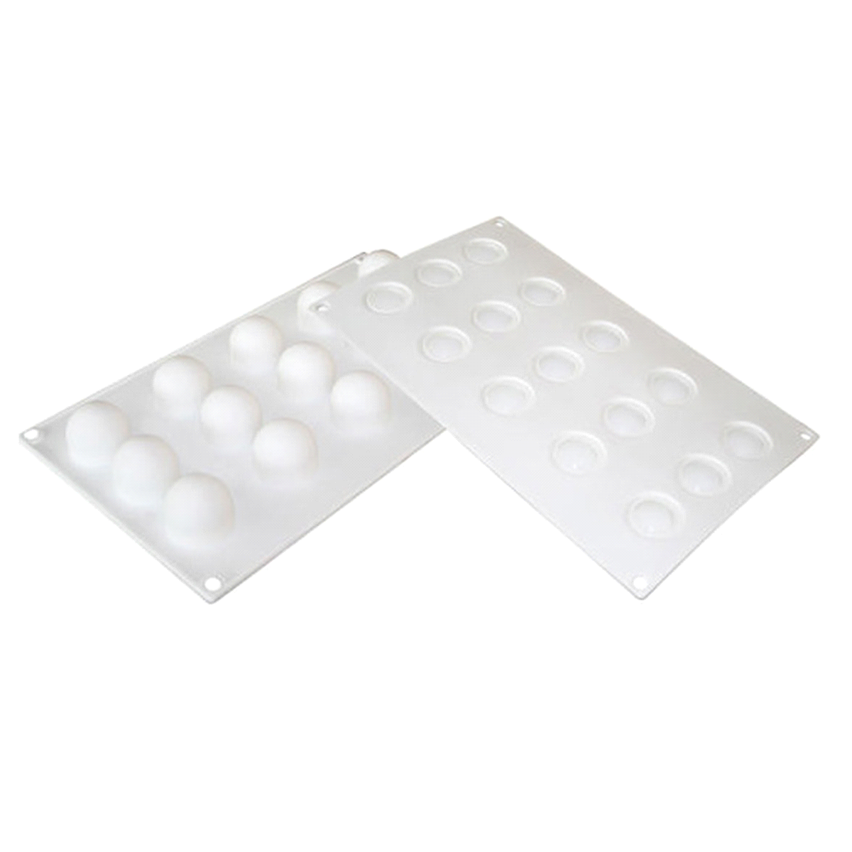Stampo in silicone bianco per realizzare 15 mini truffles. 