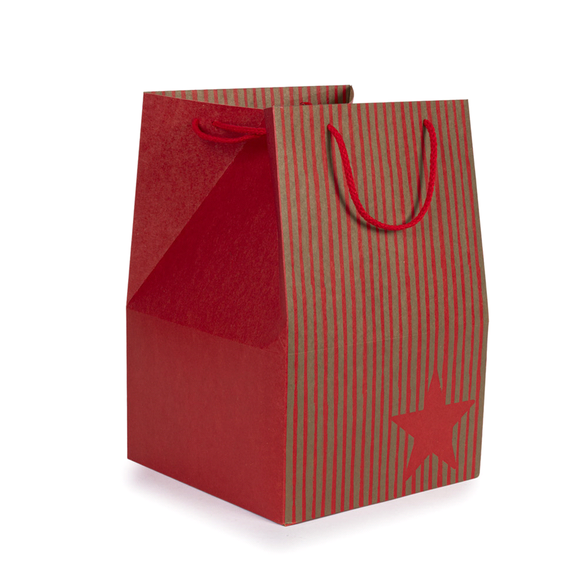 SACCO BAG ROSSO KRAFT 24x24x33x10pz 