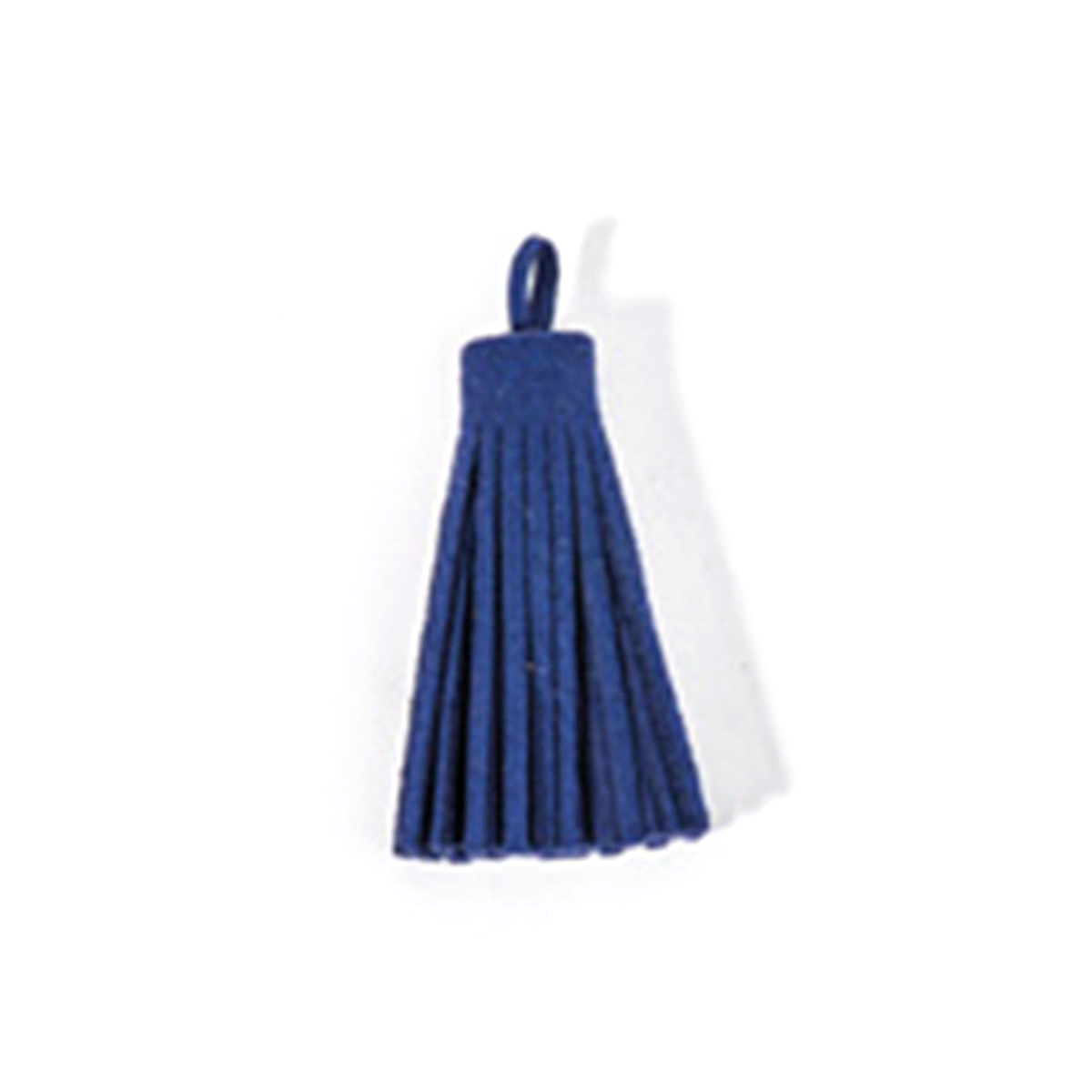 TASSELLO FINTA PELLE BLU 5cmx5pz 