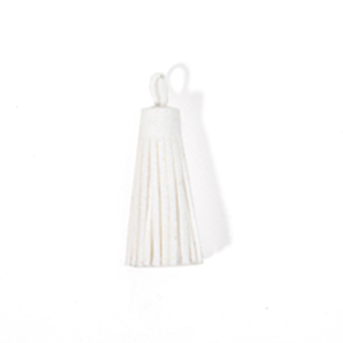TASSELLO FINTA PELLE BIANCO 5cmx5pz 