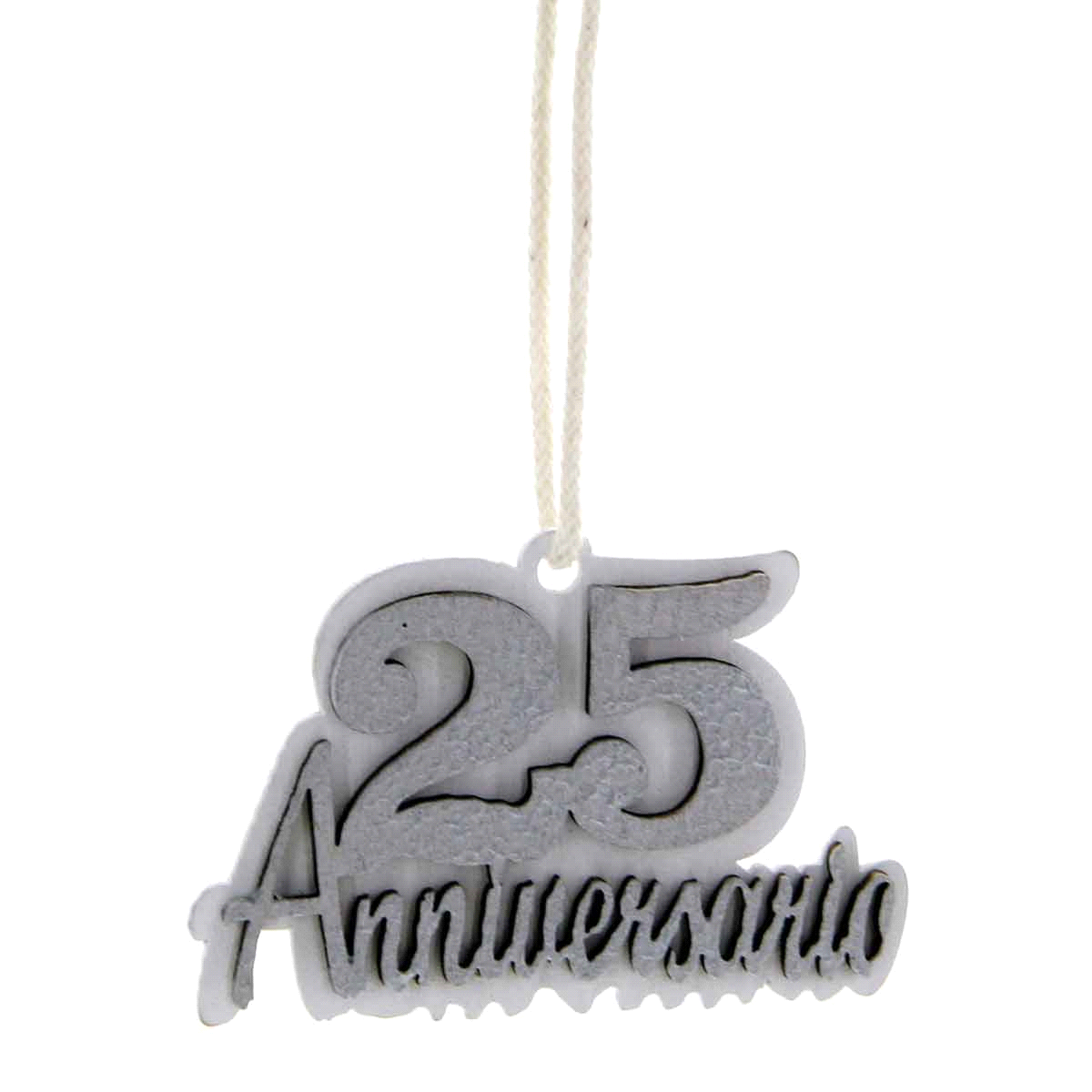 ANNIVERSARIO 25 ARGENTO 5,5x h3,5 