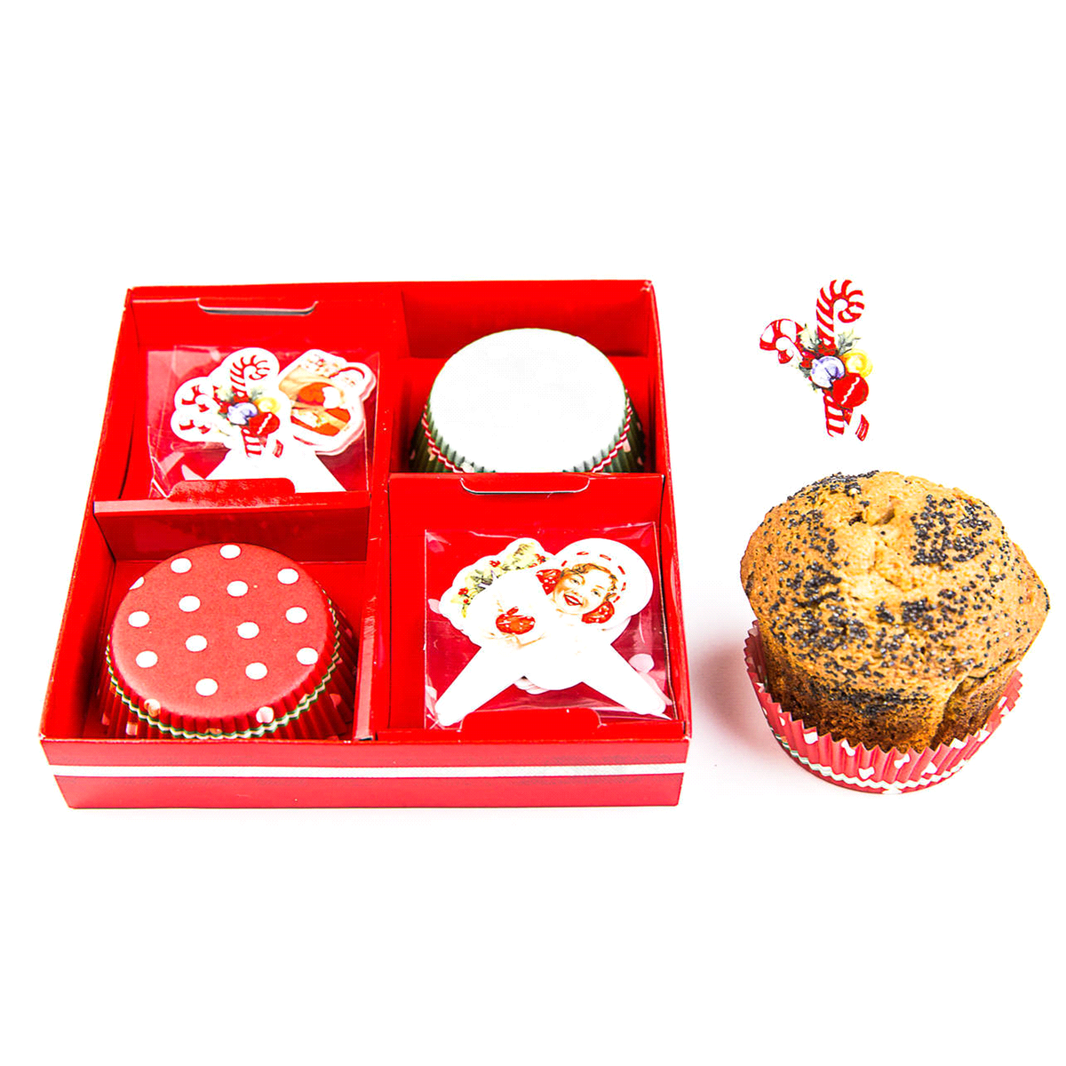 CAKE SET FESTIVE CUP CAKE x40/20pz 