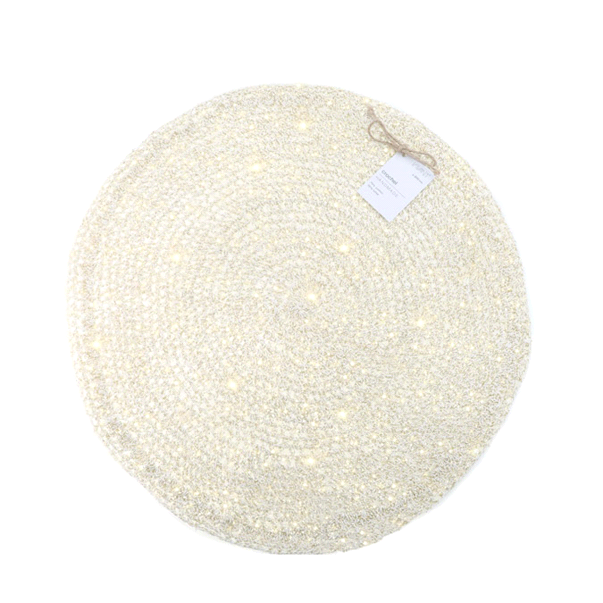 Tovaglietta deco crochel bianco diametro 40cm. 