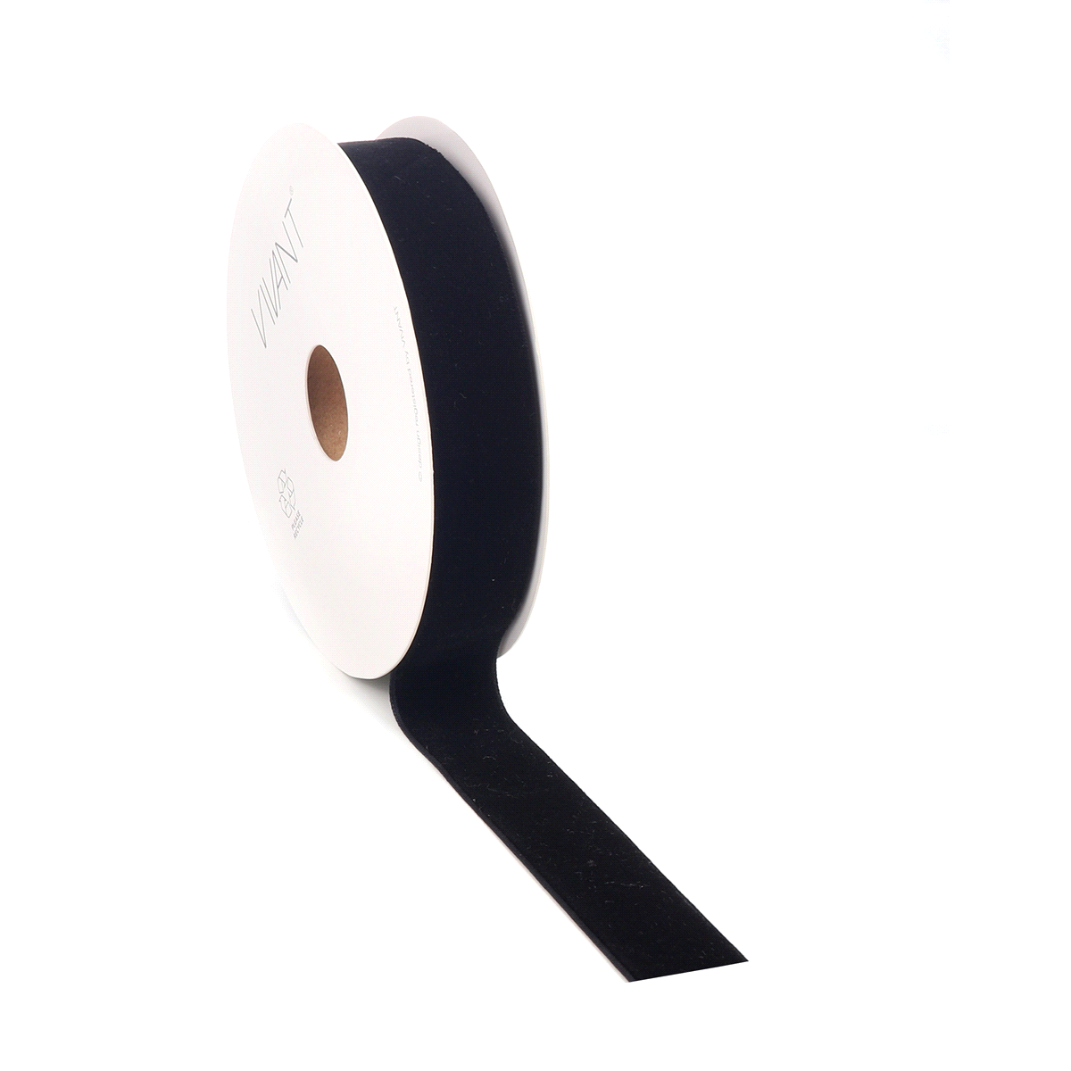 Nastro Velvety nero mm25x10mt. 